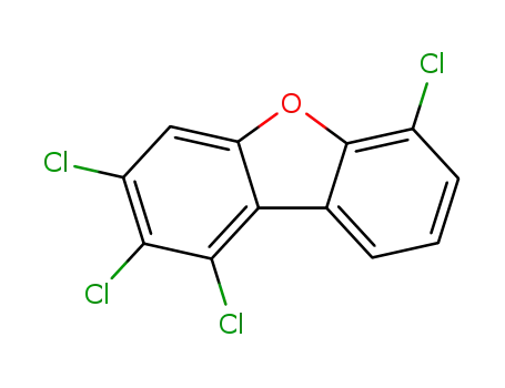 Molecular Structure of 83704-21-6 (Dibenzofuran,1,2,3,6-tetrachloro-)