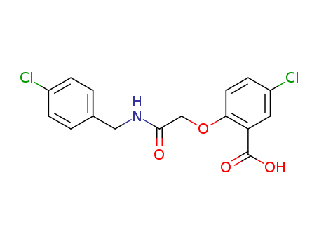 Benzoic acid,5-chloro-2-[2-[[(4-chlorophenyl)methyl]amino]-2-oxoethoxy]- cas  24727-01-3