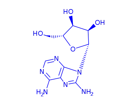 Molecular Structure of 3868-33-5 (8-AMINOADENOSINE)