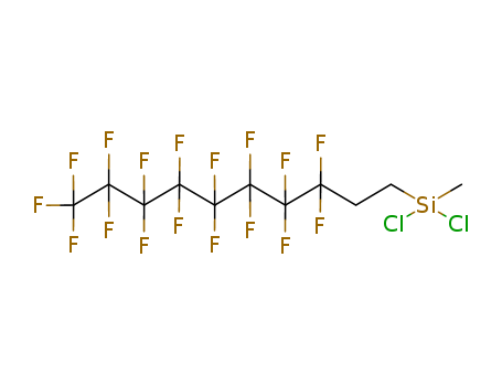 3102-79-2,1H,1H,2H,2H-PERFLUORODECYLMETHYLDICHLOROSILANE,Heptadecafluorodecyl(methyl)dichlorosilane;3,3,4,4,5,5,6,6,7,7,8,8,9,9,10,10,10-Heptadecafluorodecylmethyldichlorosilane;