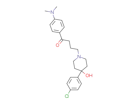 Molecular Structure of 24671-21-4 (4-[4-(4-chlorophenyl)-4-hydroxypiperidin-1-yl]-1-[4-(dimethylamino)phenyl]butan-1-one)