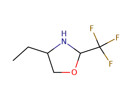 Molecular Structure of 31185-55-4 (4-ethyl-2-(trifluoromethyl)-1,3-oxazolidine)