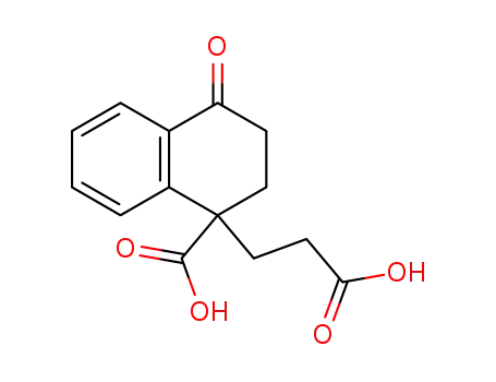 Molecular Structure of 3123-52-2 (1-(2-carboxyethyl)-4-oxo-1,2,3,4-tetrahydronaphthalene-1-carboxylic acid)