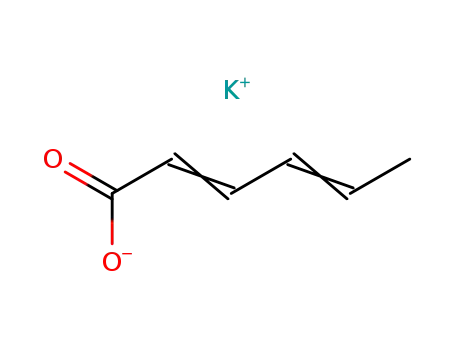 Molecular Structure of 590-00-1 (Potassium sorbate)