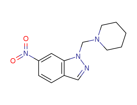 24240-49-1,6-nitro-1-(piperidin-1-ylmethyl)-1H-indazole,1H-Indazole,6-nitro-1-(piperidinomethyl)- (8CI); N-(1-Methyl-6-nitroindazolyl)piperidine