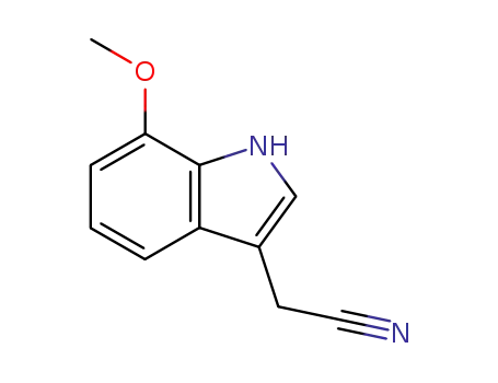 Molecular Structure of 2436-18-2 (7-METHOXYINDOLE-3-ACETONITRILE)