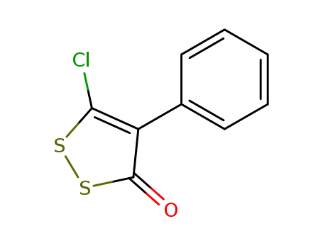 Molecular Structure of 2425-05-0 (5-chloro-4-phenyl-3H-1,2-dithiol-3-one)