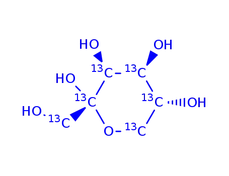 Molecular Structure of 312623-94-2 (D-[6-13C]FRUCTOSE)