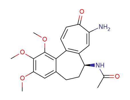 Acetamide,N-[(7S)-9-amino-5,6,7,10-tetrahydro-1,2,3-trimethoxy-10-oxobenzo[a]heptalen-7-yl]- cas  25269-21-0