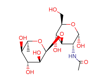 Molecular Structure of 24876-86-6 (2-ACETAMIDO-2-DEOXY-3-O-(A-L-FUCOPYRANOSYL)-D-GLUCOPYRANOSE)