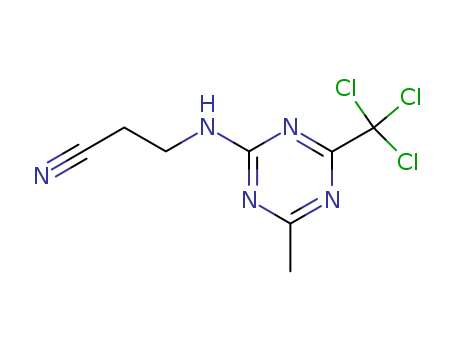 24848-44-0,3-{[4-methyl-6-(trichloromethyl)-1,3,5-triazin-2-yl]amino}propanenitrile,Propionitrile,3-[[4-methyl-6-(trichloromethyl)-s-triazin-2-yl]amino]- (8CI)