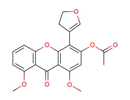 31490-97-8,4-(4,5-dihydrofuran-3-yl)-1,8-dimethoxy-9-oxo-9H-xanthen-3-yl acetate,Xanthen-9-one,4-(4,5-dihydro-3-furyl)-3-hydroxy-1,8-dimethoxy-, acetate (8CI)