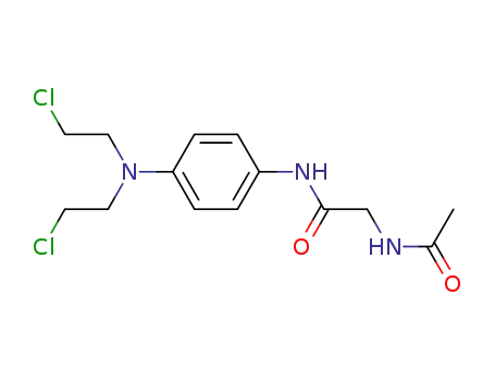Molecular Structure of 3131-19-9 (N~2~-acetyl-N-{4-[bis(2-chloroethyl)amino]phenyl}glycinamide)