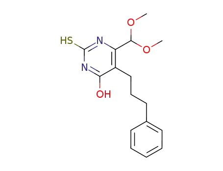 Molecular Structure of 31349-84-5 (6-(dimethoxymethyl)-5-(3-phenylpropyl)-2-thioxo-1H-pyrimidin-4-one)