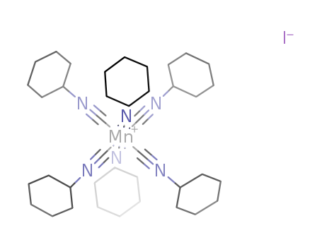 31392-73-1,isocyanocyclohexane - manganese (6:1),Hexakis(cyclohexylisocyanide)manganese iodide (6CI); Manganese(1+), hexakis(cyclohexylisocyanide)-, iodide (8CI); Manganese(1+), hexakis(isocyanocyclohexane)-,iodide, (OC-6-11)-; Cyclohexane, isocyano-, manganese complex; NSC 231980