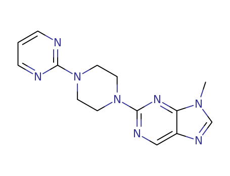 24926-44-1,9-Methyl-2-[4-(2-pyrimidinyl)-1-piperazinyl]-9H-purine,9-methyl-2-(4-pyrimidin-2-yl-piperazin-1-yl)-9H-purine;9H-Purine,9-methyl-2-(4-(2-pyrimidinyl)-1-piperazinyl);2-(4-(2-Pyrimidinyl)-1-piperazinyl)-9-methyl-9H-purine;