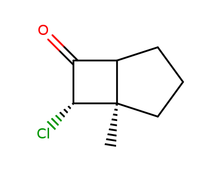 Molecular Structure of 31351-66-3 (Bicyclo[3.2.0]heptan-6-one,  7-chloro-1-methyl-,  exo-  (8CI))