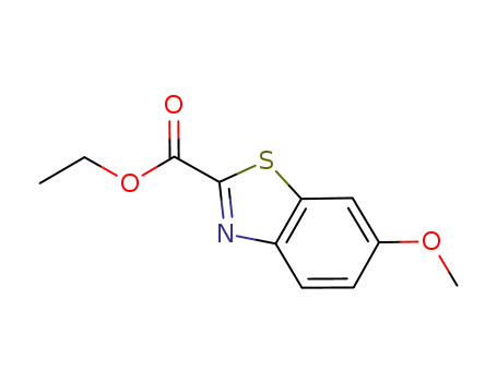 Molecular Structure of 313371-32-3 (6-METHOXY-2-BENZOTHIAZOLECARBOXYLIC ACID ETHYL ESTER)