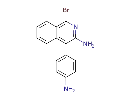 Molecular Structure of 31309-66-7 (4-(4-aminophenyl)-1-bromoisoquinolin-3-amine)