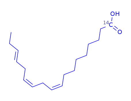 Molecular Structure of 3131-67-7 (LINOLENIC ACID, [9,12,15-1-14C])