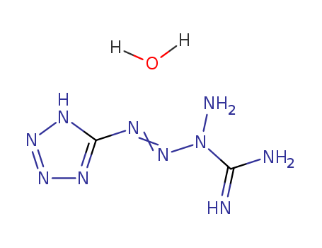 31330-63-9,tetrazene explosive,3-Tetrazene-2-carboxamidine,4-(1H-tetrazol-5-yl)-, monohydrate (8CI); 3-Tetrazene-2-carboximidamide,4-(1H-tetrazol-5-yl)-, monohydrate (9CI); TTZ; Tetrazene; Tetrazene (explosive)