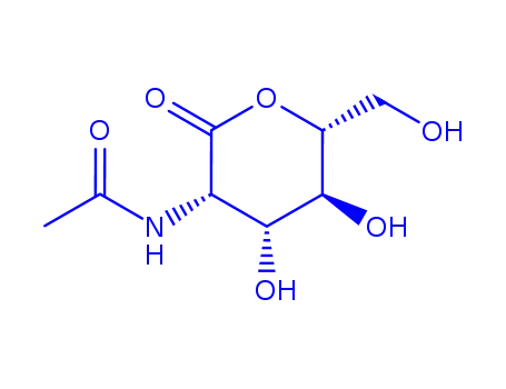 Molecular Structure of 24960-16-5 (2-acetamido-2-deoxy-D-galactonolactone)