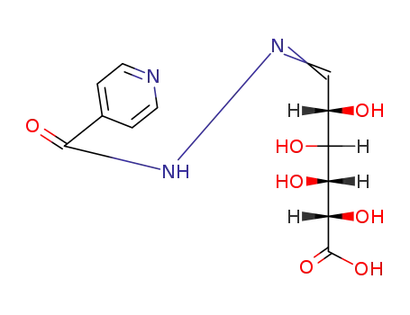 Molecular Structure of 96244-64-3 ((2S,3R,5S)-2,3,4,5-Tetrahydroxy-6-[(pyridine-4-carbonyl)-hydrazono]-hexanoic acid)
