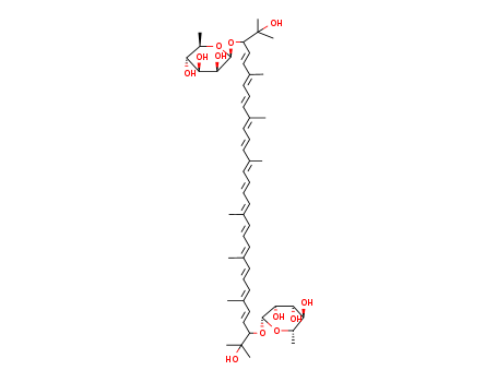 25217-88-3,2-[(4E,6E,8E,10E,12E,14E,16E,18E,20E,22E,24E,26E,28E)-2,31-dihydroxy-2,6,10,14,19,23,27,31-octamethyl-30-(3,4,5-trihydroxy-6-methyl-oxan-2-yl)oxy-dotriaconta-4,6,8,10,12,14,16,18,20,22,24,26,28-tridecaen-3-yl]oxy-6-methyl-oxane-3,4,5-triol,Oscillaxanthin;all-trans-Oscillaxanthin