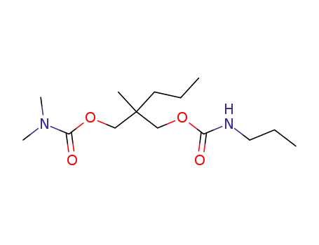 Molecular Structure of 25648-97-9 (methyl(3-methyl-3-{[(propylcarbamoyl)oxy]methyl}hexyl)carbamic acid)