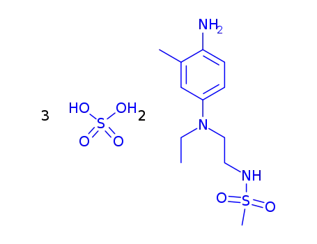 Molecular Structure of 25646-71-3 (2-[(4-Amino-3-methylphenyl)ethylamino]ethyl sulfate)