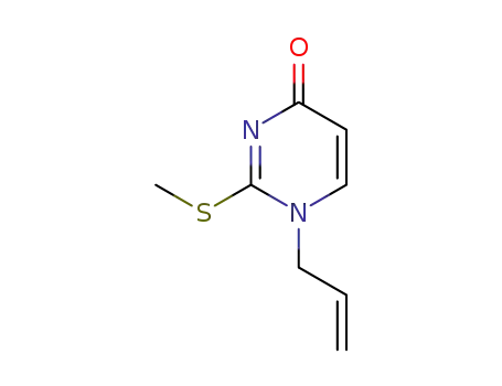 Molecular Structure of 6204-00-8 (2-(methylsulfanyl)-1-(prop-2-en-1-yl)pyrimidin-4(1H)-one)