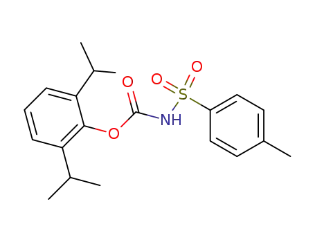 Molecular Structure of 31593-68-7 (2,6-di(propan-2-yl)phenyl [(4-methylphenyl)sulfonyl]carbamate)