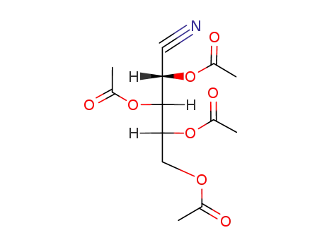 Molecular Structure of 13501-95-6 (2,3,4,5-TETRA-O-ACETYL-D-XYLONITRILE)
