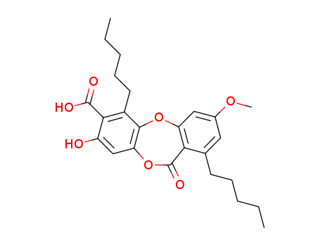 31676-87-6,8-Hydroxy-3-methoxy-11-oxo-1,6-dipentyl-11H-dibenzo[b,e][1,4]dioxepin-7-carboxylic acid,Colensoicacid