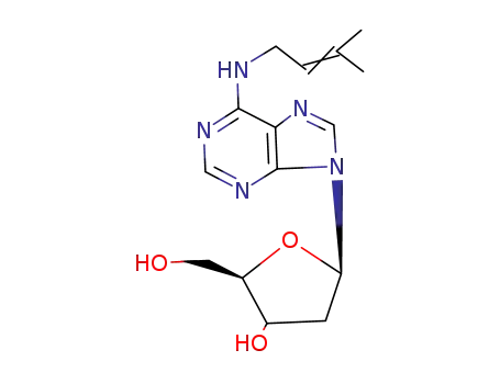 Molecular Structure of 25775-85-3 (9-(2-deoxypentofuranosyl)-N-(3-methylbut-2-en-1-yl)-9H-purin-6-amine)