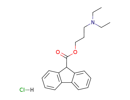 Molecular Structure of 25394-20-1 (N,N-diethyl-3-[(9H-fluoren-9-ylcarbonyl)oxy]propan-1-aminium chloride)