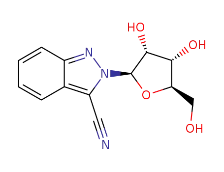 Molecular Structure of 31818-85-6 (2-pentofuranosyl-2H-indazole-3-carbonitrile)