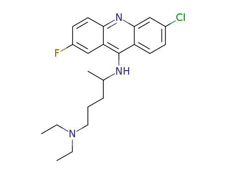 316-83-6,fluoroquinacrine,Acridine,6-chloro-9-(4-diethylamino-1-methylbutylamino)-2-fluoro- (5CI); Fluoroquinacrine