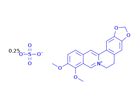 Molecular Structure of 316-41-6 (BERBERINE SULFATE TRIHYDRATE)