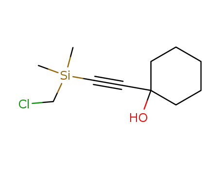 Molecular Structure of 25911-25-5 (1-[[(Chloromethyl)dimethylsilyl]ethynyl]-1-cyclohexanol)