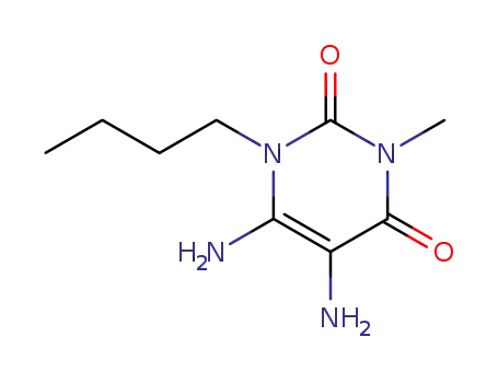 Molecular Structure of 91260-72-9 (5,6-DIAMINO-1-BUTYL-3-METHYLPYRIMIDINE-2,4(1H,3H)-DIONE)