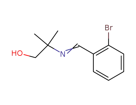 Molecular Structure of 25457-98-1 (2-{[(E)-(2-bromophenyl)methylidene]amino}-2-methylpropan-1-ol)