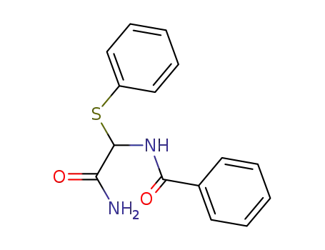 Molecular Structure of 31666-19-0 (N-[2-amino-2-oxo-1-(phenylsulfanyl)ethyl]benzamide)
