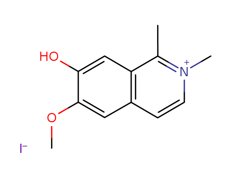 Isoquinolinium, 7-hydroxy-6-methoxy-1,2-dimethyl-, iodide(1:1)