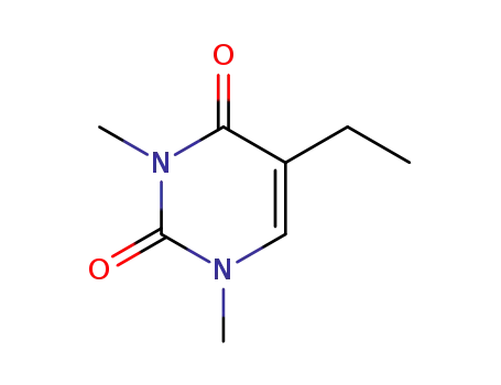 Molecular Structure of 31703-08-9 (5-ethyl-1,3-dimethylpyrimidine-2,4(1H,3H)-dione)