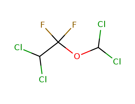 Molecular Structure of 25600-62-8 ((2.2-Dichlor-1.1-difluor-aethyl)-dichlormethyl-aether)