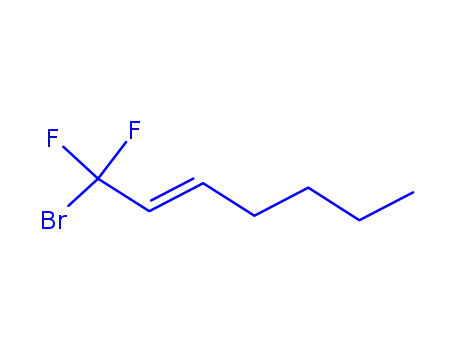 Molecular Structure of 262296-38-8 (1-BROMO-1,1-DIFLUORO-2-HEPTENE)