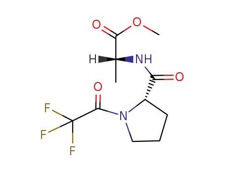 Molecular Structure of 3183-70-8 (D-Alanine, N-1-(trifluoroacetyl)-L-prolyl-, methyl ester)