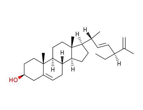 Molecular Structure of 26315-07-1 ((24S)-24-Ethyl-22,23,25,27-tetradehydrocholesterol)