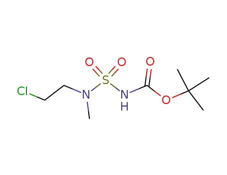 Molecular Structure of 263719-70-6 (N<sup>1</sup>-BOC,N<sup>3</sup>-methyl,N<sup>3</sup>-(2-chloroethyl) sulfamide)